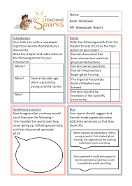 It focuses on creating story, looking at pivotal moments, exploring character and feelings, reporting, representing and recording news items. Wildspark Reading Resources Ks2 Year 5 Year 6 Comprehension