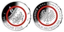 Die münzen werden von allen 5 deutschen. Deutschland 5 Euro 2017 A Tropische Zone Pragestatte A Sofort Lieferbar Stgl Ma Shops