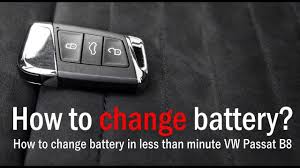 Vw Passat B8 Volkswagen Remote Key Fob Change Battery In Less Than Minute Youtube