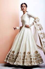 Photo Of Off White Lehenga With Copper Floral Embroidery Indian Wedding Dress Indian Fashion Dress Indian Style