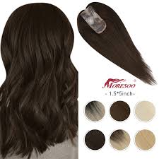 To grow your hair to this length, starting with a chin length look would take about 20 months considering the average hair growth of 0.5 inch per month. Moresoo Hair Topper Human Hair 1 5 5 Inches Toupee Women Machine Remy Hair Straight Hair Pieces Clip In Mono Topper Human Hair Hair Pieces Toppers Aliexpress