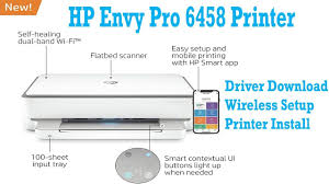 New Hp Envy Pro 6458 Printer Driver Software Download Printer Printer Driver Installation