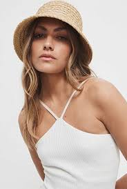 Witchery Rio Raffia Bucket Hat