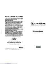 Alesis Quadraverb Manuals
