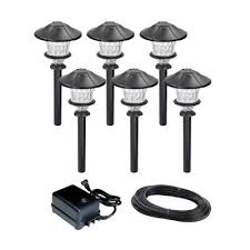 Paradise Garden Lighting Gl33966bk 6 Piece Low Voltage Led High Power Path Light Kit