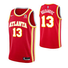 In 2007, the atlanta hawks underwent a branding overhaul, introducing a new logo, new team font and a modern update to their uniforms. Nba Bogdan Bogdanovic Atlanta Hawks 13 Jersey Jerseyhouse