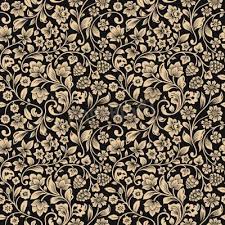 Royalty free cliparts, vectors, and stock illustration. Vector Seamless Vintage Floral Pattern Stylized Silhouettes Fototapete Fototapeten Kontinuierlich Biegen Himbeeren Myloview De