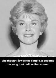 Doris Day had a fear of flying that stemmed from tours with Bob Hope in the  1940s that resulted in some close calls in impenetrable winter weather. She  almost turned down her