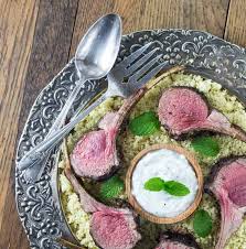Minted lamb chops with couscous. Turkish Style Rack Of Lamb Analida S Ethnic Spoon