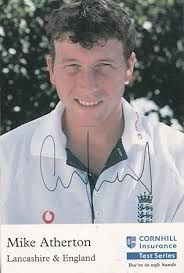 Mike Atherton Hand Signed Cornhill Cricket Test Series Photo Card: Signed  by Author(s) Manuscript&nbsp;/&nbsp;Paper&nbsp;Collectible