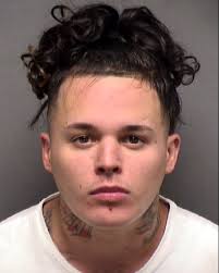 Bryce Arias, 29, was allegedly drinking with his friends at his  girlfriend's apartment early the morning of July 4. When she left to take  the dogs out, he allegedly stole her phone