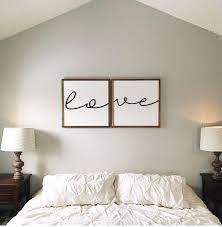 Maybe you would like to learn more about one of these? Above Bed Sign Bedroom Decor Love Wood Sign Framed Wood Sign Farmhouse Decor Above Bedroom Wall Decor Above Bed Decor Above Bed Bedroom Art Above Bed