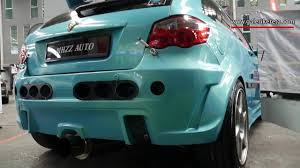 Custom hood for neo with air intake hole. Blue Satria Neo Powered With Evo Engine Galeri Kereta Youtube