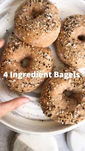 Healthy Four Ingredient Bagels In 2020 Yogurt Recipes Healthy Homemade Breakfast Healthy Breakfast Recipes Easy