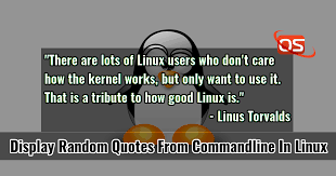 Show Random Quotes From Commandline In Linux Linux Linux Mint Motivational Phrases