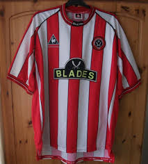 Good condition but little pollution size : Sheffield United Home Fussball Trikots 1999 2000 Sponsored By Blades