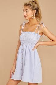 Flirty Blue Striped Dress Short Smocked Sun Dress Dress 32 00 Red Dress Blue Striped Dress Striped Dress Striped Dress Outfit Summer