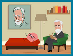 Sigmund Freud Caricatura - Freud Está Sentado En Su Sofá Verde, Analizando  Un Cerebro Con Anteojos. Ilustraciones Svg, Vectoriales, Clip Art  Vectorizado Libre De Derechos. Image 54017081.