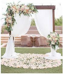 Amazon Com White Chiffon Backdrop Curtain 9 8ftx10ft Baby Shower Backdrop Birthday Party Wal Outdoor Wedding Decorations Wedding Scene Romantic Wedding Decor