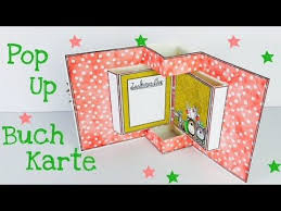 Pop Up Buch Karte Tutorial Deutsch Youtube Karten Basteln Karten Basteln Technik Geschenkbox Basteln Anleitung