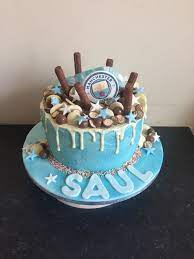 Manchester City Drip Cake Soccer Birthday Cakes City Cake Cake