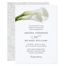 White Calla Lilies Watercolor Floral Wedding Invitation Zazzle Com Floral Wedding Invitations Watercolor Floral Wedding Invitations Calla Lily Wedding