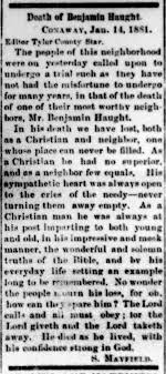 Benjamin Franklin Haught (1826-1881)