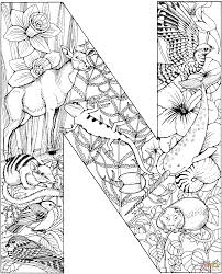 Free printable coloring pages with letter n. Letter N Coloring Pages Page 1 Line 17qq Com