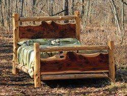 Not to mention the placeholder frame. Warm And Inviting Rustic Log Beds In 2019 Cedar Furniture Rustic Furniture Log Bed