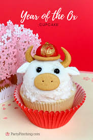 This sugary twist on traditional chinese takeout is fun and delicious. Year Of The Ox Cupcakes Lunar New Year Chinese New Year Dessert Ideas