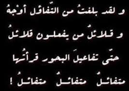 ولقد بلغت من التفاؤل أوجه وقلائل من يفعلون قلائل حتى تفاعيل البحور قرأتها متفائل متفائل متفائل Arabic Calligraphy Calligraphy Thoughts