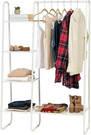 Free standing round hanging clothes racks, circular clothing display rack. Amazon Com Iris Usa Pi B6 Standing Garment Metal Clothing Rack With Bottom Shelf White Home Kitchen