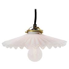Hardwired option is damp rated for use in bathrooms, kitchens and covered outdoor areas. White French Opaline Milk Glass Shade Brass Pendant Light At 1stdibs