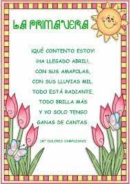 Poemas Cortos Para Ninos Que Rimen 1 Poemas De Primavera Poemas De Primavera Para Ninos Poesia De La Primavera