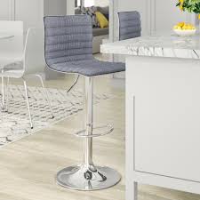 Marvale Height Adjustable Bar Stool 17 Stories Barhocker Hohenverstellbar Leder Esszimmer Stuhle Barstuhle