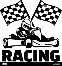 Flags go kart Black and White Stock Photos & Images - Alamy