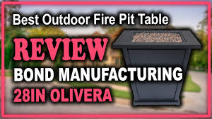 This fire pit's lightweight and compact design makes it ideal for taking along to the campsite or a the bond manufacturing newcastle fire bowl features a classic design with a natural stone finish. Bond Manufacturing 51843 28in Olivera Fire Table Review Best Outdoor Fire Pit Table Youtube