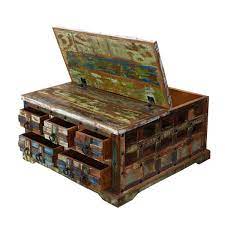 Explore 6 listings for wooden chest coffee table uk at best prices. Rustic Reclaimed Wood 36 Square 5 Drawer Coffee Table Chest