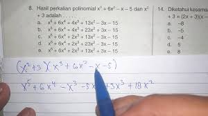 Jawaban bahasa inggris kelas 11 semester 1 kurikulum 2013; Hasil Perkalian Polinomial Bagaimana Cara Perkalian Polinomial Polinomial Kelas 11 Youtube