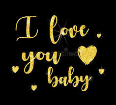 I Love You Baby Glitter Font Lettering Stock Image Illustration Of Font Calligraphic 139251057