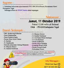 112 ziyaretçi mejasem tegal ziyaretçisinden 24 fotoğraf ve 9 tavsiye gör. Perbaikan Kebocoran Pipa Transmisi Pvc Dn 250 Spam Pantura Di Procot Oleh Pdam Kabupaten Tegal Perumda Air Minum Tirta Ayu Kabupaten Tegal