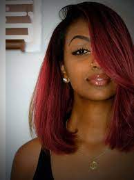 Red Highlights For Black Women Hair Dark Auburn Hair Color On Black Women Ngerimbat Hair Styles Medium Hair Styles Womens Hairstyles