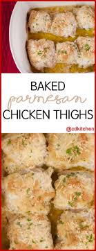 Easy and delicious chicken thigh recipes to make the most of this versatile and inexpensive cut, including chicken thigh bakes, butter curry and more. Baked Parmesan Chicken Thighs Recipe Cdkitchen Com