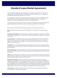 standard lease rental agreement pdf templates jotform