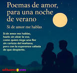 Poemas de amor, para una noche de verano