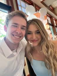 Young couple expecting twin baby girls