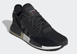 Black And Gold Nmd Adidas Adidas Outfits The Nmd R1 V2 With Metallic Gold Boost Adidas Nmd R1 Adidas Nmd Black Adidas