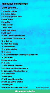 Join the daily drawing challenge by hash tagging #challenge. Oc Daily Drawing Challenge Day One Miraculous Amino