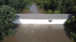 An aerial perspective of the historic flooding in Noblesville, IN. Water  has risen all the way up to Potter's Bridge. The White River hit a record  crest this evening in this area, breaking the 1913 ...