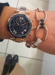 Gc Lady Chic Rose Gold Navy Watch Ladies Womens Watches Watches Swiss Made Watches
